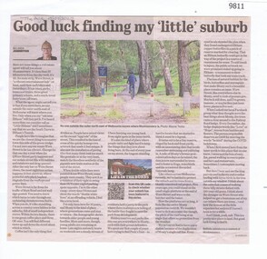 Newspaper - Newspaper Clipping, The Age, Good luck finding my 'little' suburb [Montmorency], 15/07/2025