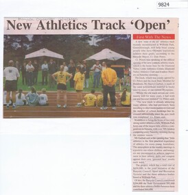 Newspaper - Newspaper Clipping, Banyule Observer, New athletics track 'open', 14/10/2000