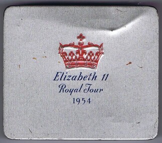 Souvenir - Tin, George Dobie & Son Australia Ltd - Melbourne, Elizabeth II Royal Tour 1954: Four Square Cigarettes tin, 1954