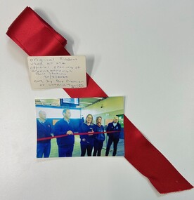 Ceremonial object - Photograph, Photograph and ribbon used at Official Opening of Greensborough Railway Station, 30/04/2023
