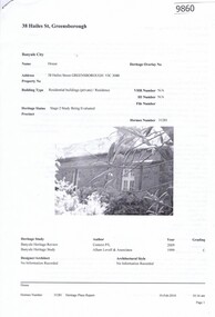 Document - Report, Allum Lovell & Associates, Marsh House [38 Hailes Street] 2010, 19/02/2010