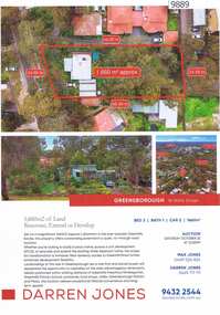 Flyer - Advertisement, Darren Jones Real Estate, 18 Willis Street, Greensborough, 2025
