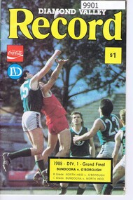 Booklet - Record Book, Diamond Valley Football League, Diamond Valley Record 1988 Div 1 Grand Final 17/09/1988, 17/09/1988