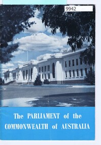 Booklet, Australian Government Publishing Service, The Parliament of the Commonwealth of Australia