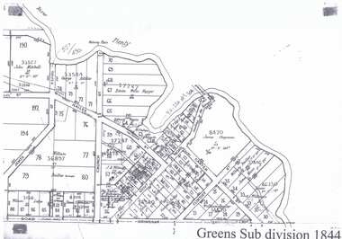 Map - Plan, Green's subdivision of Greensborough 1844, 1844
