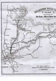 Map, The School Paper, Melbourne Water Supply Plan: showing the Yan Yean and Watts River Systems, 05/1899