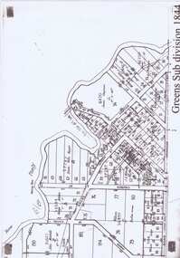 Map - Plan, Green's subdivision of Greensborough 1844: 2 copies, 1844