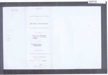 Document, Supreme Court of Victoria (Probate Division), Probate: John Adam Bush aka Bosch, 03/06/1926