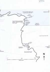 Map, Early Settlement map along Plenty River, north of Greensborough, 2012
