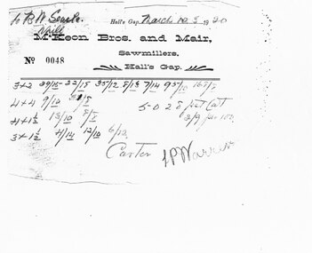Financial record - Invoice photocopy