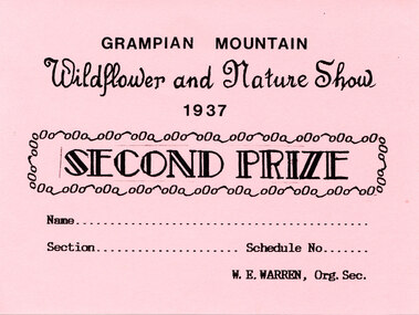 Certificate - Coloured, C 1937