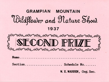 Certificate - Coloured, C 1937