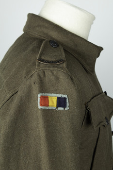 Colour patch has squares of red, yellow, blue.