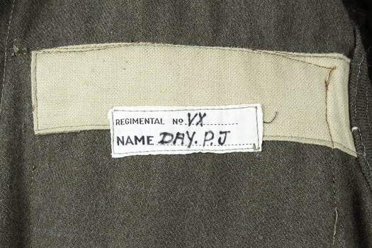 Name tag reads: Day. P.J.