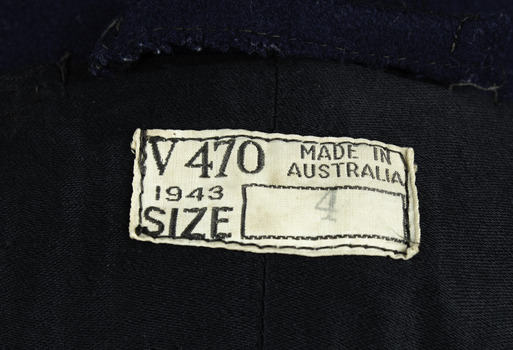 Manufacturers label reads: Made in Australia. / Size 4. 1943. V470.