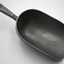 Industrial kitchen metal scoop with metal handle