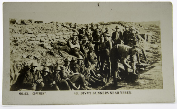 No. 52 4th. Divvy Gunners Near Ypres
