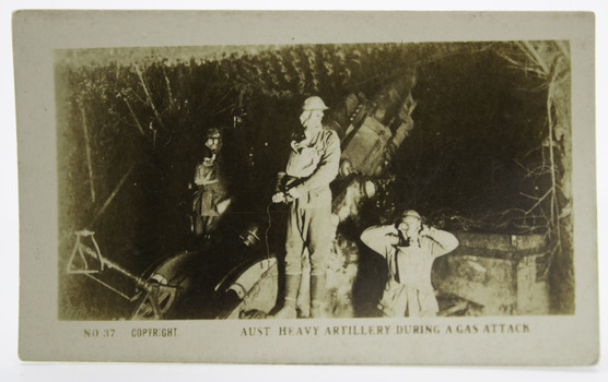 No. 37 Aust. Heavy Artillery During A Gas Attack