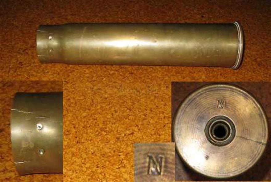 6 pounder Shell casing, 1889