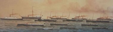 Victorian Fleet Print - 1888, Detail of painting - The Victorian Fleet, 2006