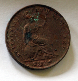 1854 Penny Coin, tail, 1854
