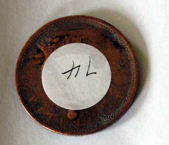 Penny token - William Bateman Jun & Co Warrnambool 1855, Rear, 1855