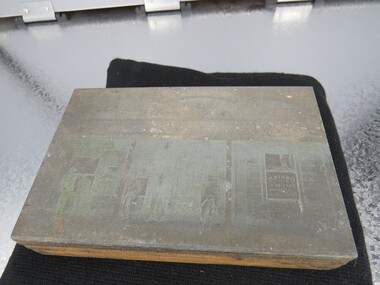 Photographic Plate and photo of Robinson Bros Grain Store, Photographic Plate