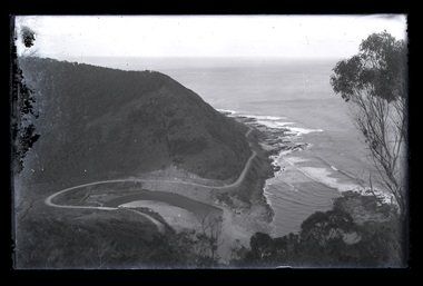 Glass slide of Great Ocean Road at St George River near Lorne