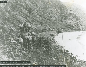 Photograph, G.O.R, Construction work at Cathedral Rock 1920