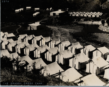 Tents at Grassy Creek camp for GOR workers