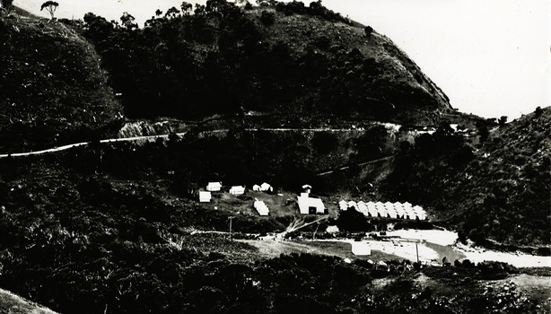 Tents of CRB camp at Grassy Creek Great Ocean Road