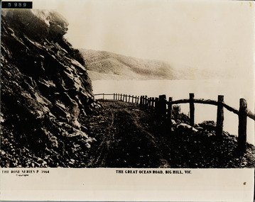 Postcard - Photograph of a Rose Series Postcard of Great Ocean Road, Great Ocean Road near Big Hill