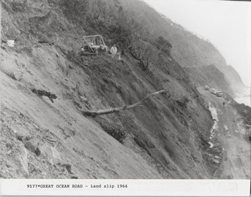 Photograph, Landslip Great Ocean Road 1964