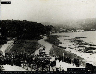 Photograph - Photograph of a Rose Series Postcard Opening of Great Ocean Road Lorne 1932, Opening Great Ocean Road at Lorne 1932 - Rose Series photograph