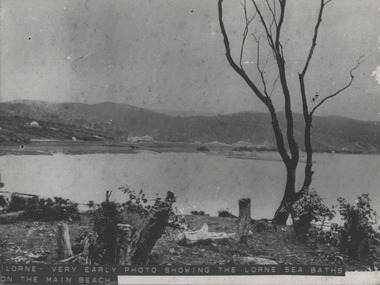 Photograph, Early photo of Lorne Sea Baths c1880