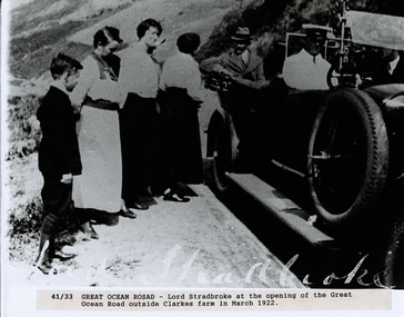 Photograph, Opening of G.O.R. by Lord Stradbroke near Clarkes farm March 1922