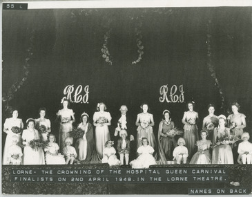 Photograph, Crowning of the Lorne Hospital Carnival Queen 2 April 1948