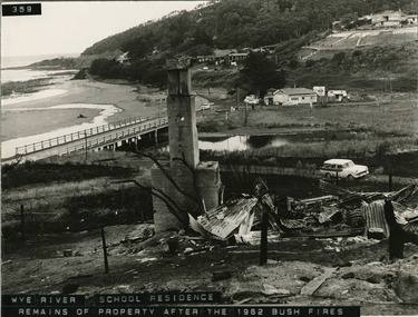 Photograph - Photograph Wye River house after 1962 bushfire, McRae house at Wye River after 1962 bush fires