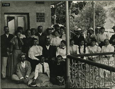 Photograph, Tourists on Grand Pacific Balcony Lorne 1898