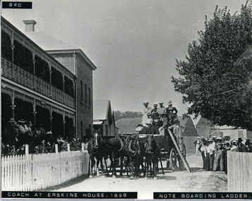 Photograph, Coach at Erskine House 1898