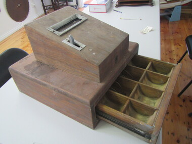Equipment - Wooden Cash register, Estimated date early 1900