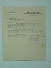 letter, letter fom D.H Wheeler to The Corrspondent, School Committee No. 1286