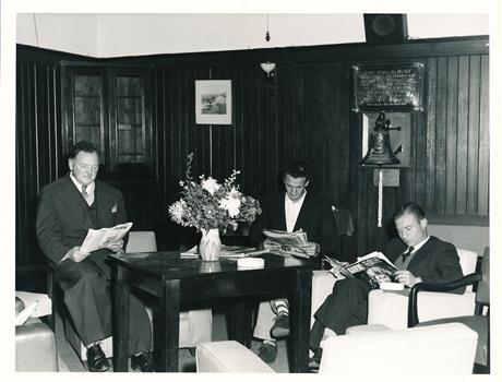 Seamen reading in the Celia Little Room