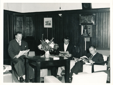 Seamen reading in the Celia Little Room