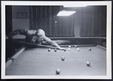 Photograph - Photograph, Black and white, Billiards at the Mission to Seafarers Melbourne, Mid 20th Century