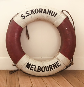 Equipment - Lifebuoy, S.S. Koranui, Melbourne