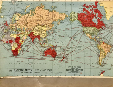 Map of the World showing the British Empire