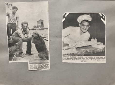 Two newspaper clipping with photographs
