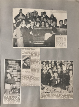 Four newspaper clipping with photographs