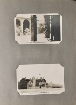 Postcards of the Courtyard and Mission from Flinders Street